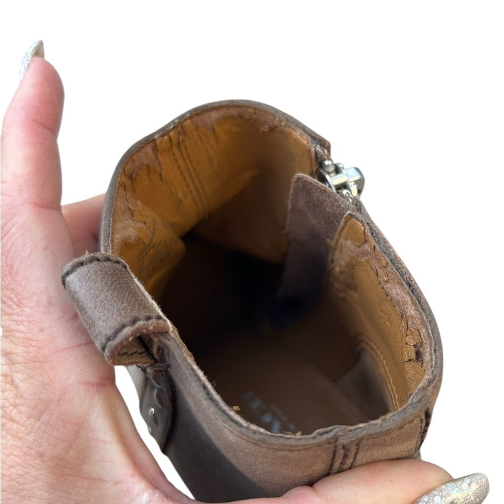 Coach Haven Tan Leather Studded Ankle Booties- Size 6B - Picture 13 of 14